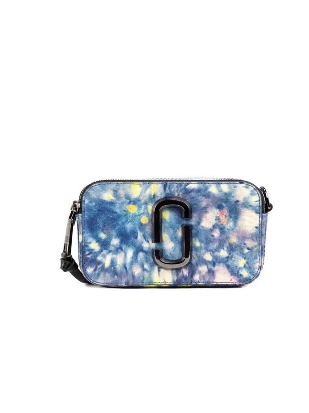 Marc Jacobs The Snapshot bag Watercolor Blue Printed Leather Shoulder Bag Purse